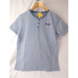 T-shirt TAO rayé bleu/blanc