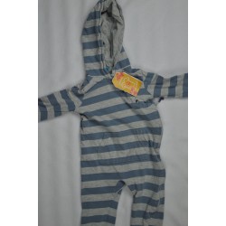 Pyjama rayé a capuche
