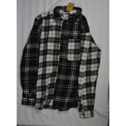 veste à carreaux noir et...
