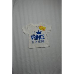 T-shirt blanc " prince maman "
