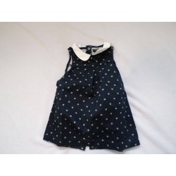 Robe bleu marine à fleurs
