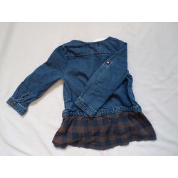 robe jean bouton + poche...
