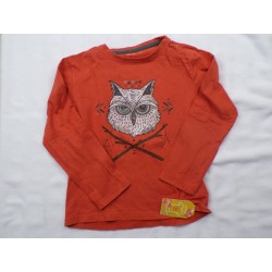 t-shirt orange hibou