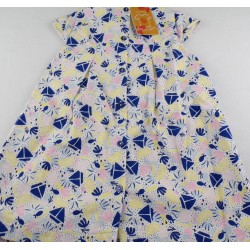 Robe blanche et bleu