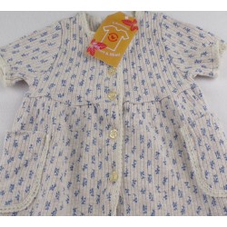 Robe à fleurs bleu et blanc