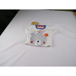 T-shirt blanc a motif