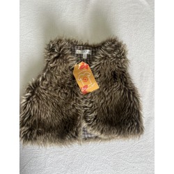 Veste sans manches fourrure